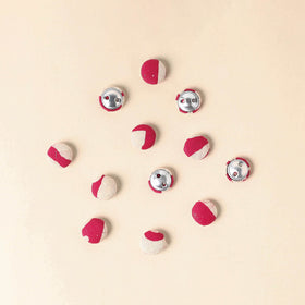  Pink Handmade Fabric Button Small at iTokri