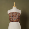 Maroon - kalamkari hand embroidery cotton blouse piece 21
