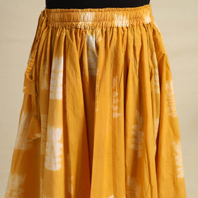Buy 24 Kali Yellow Patchwork Cotton Long Shibori Tie-Dye Skirt