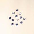  Blue Handmade Fabric Button Small at iTokri