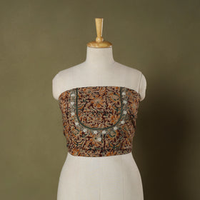 Kalamkari Print Hand Embroidery Cotton Blouse Piece 