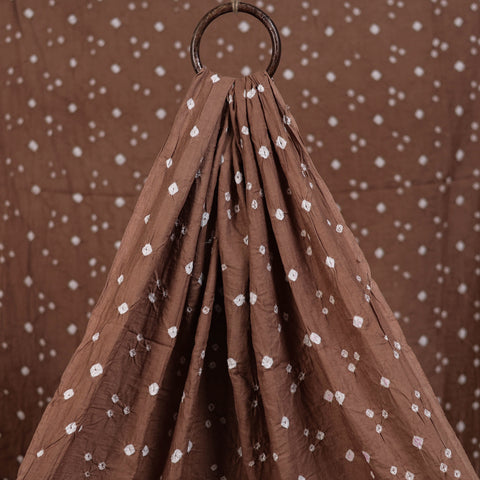 Brown - Kutch Bandhani Tie-Dye Cotton Fabric 04