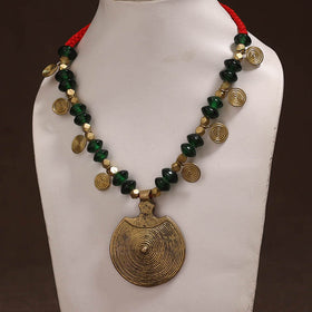 Tribal Odisha Dokra Thread & Bead Work Handmade Pendant Necklace 66