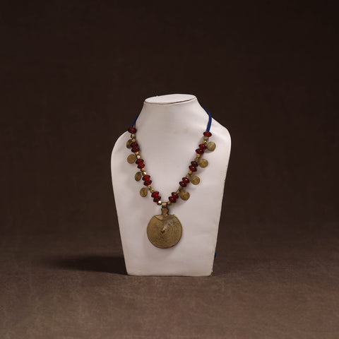 Tribal Odisha Dokra Thread & Bead Work Handmade Pendant Necklace 67
