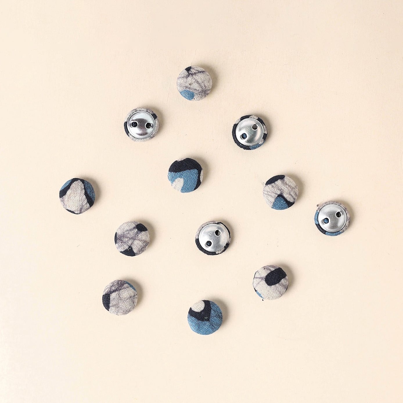  Multicolor Handmade Fabric Button Small at iTokri