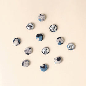  Multicolor Handmade Fabric Button Small at iTokri