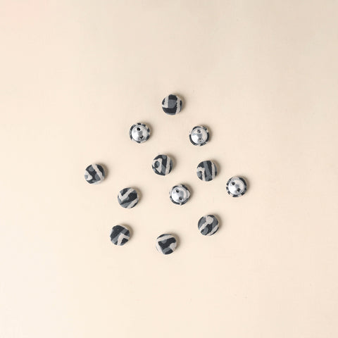  Black Handmade Fabric Button Small at iTokri