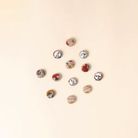  Multicolor Handmade Fabric Button Small at iTokri