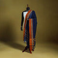 Blue - dharwad cotton dupatta with zari border 03