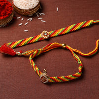 Tribal Hand Embroidered Couple Rakhi