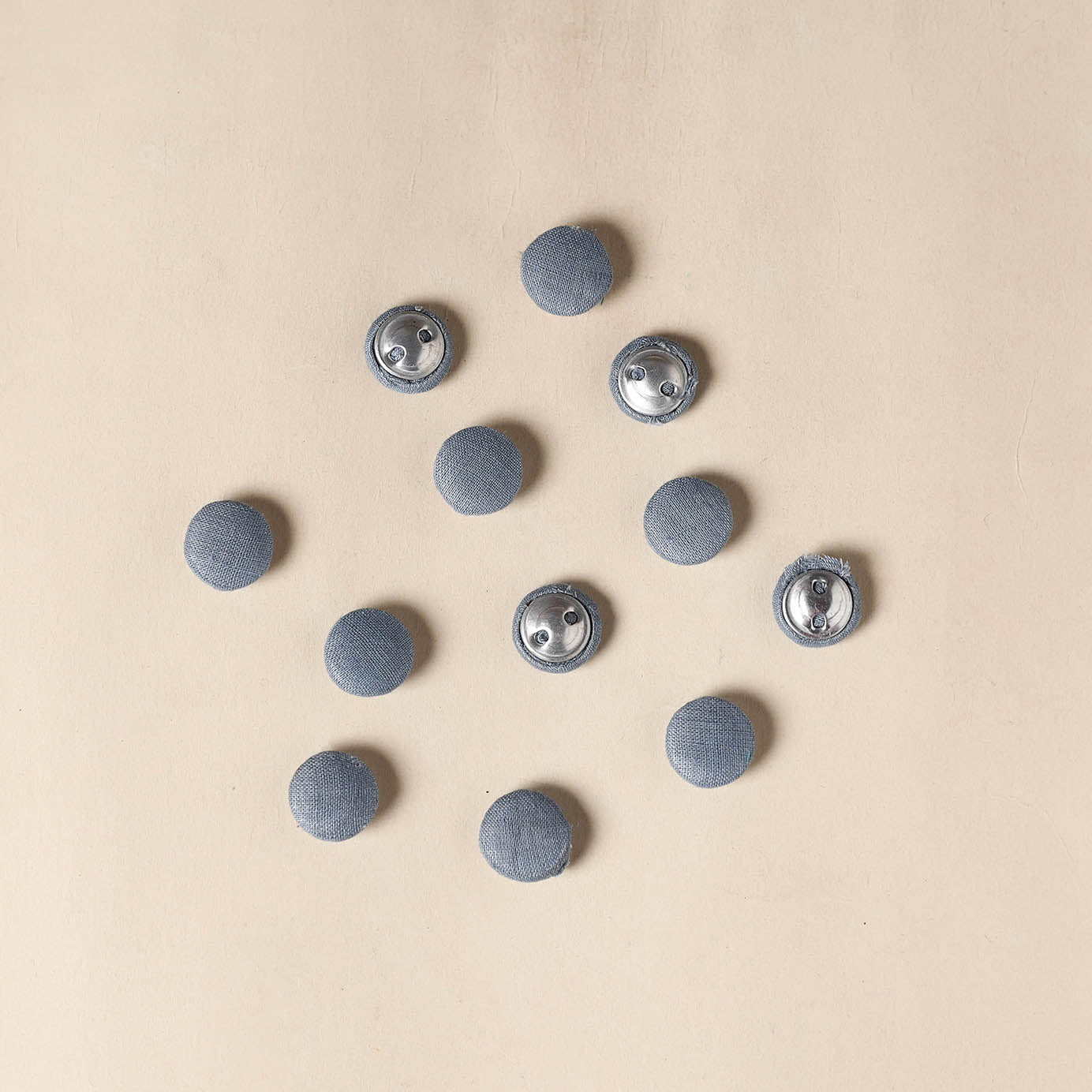  Grey Handmade Fabric Button Small at iTokri