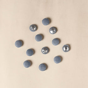  Grey Handmade Fabric Button Small at iTokri