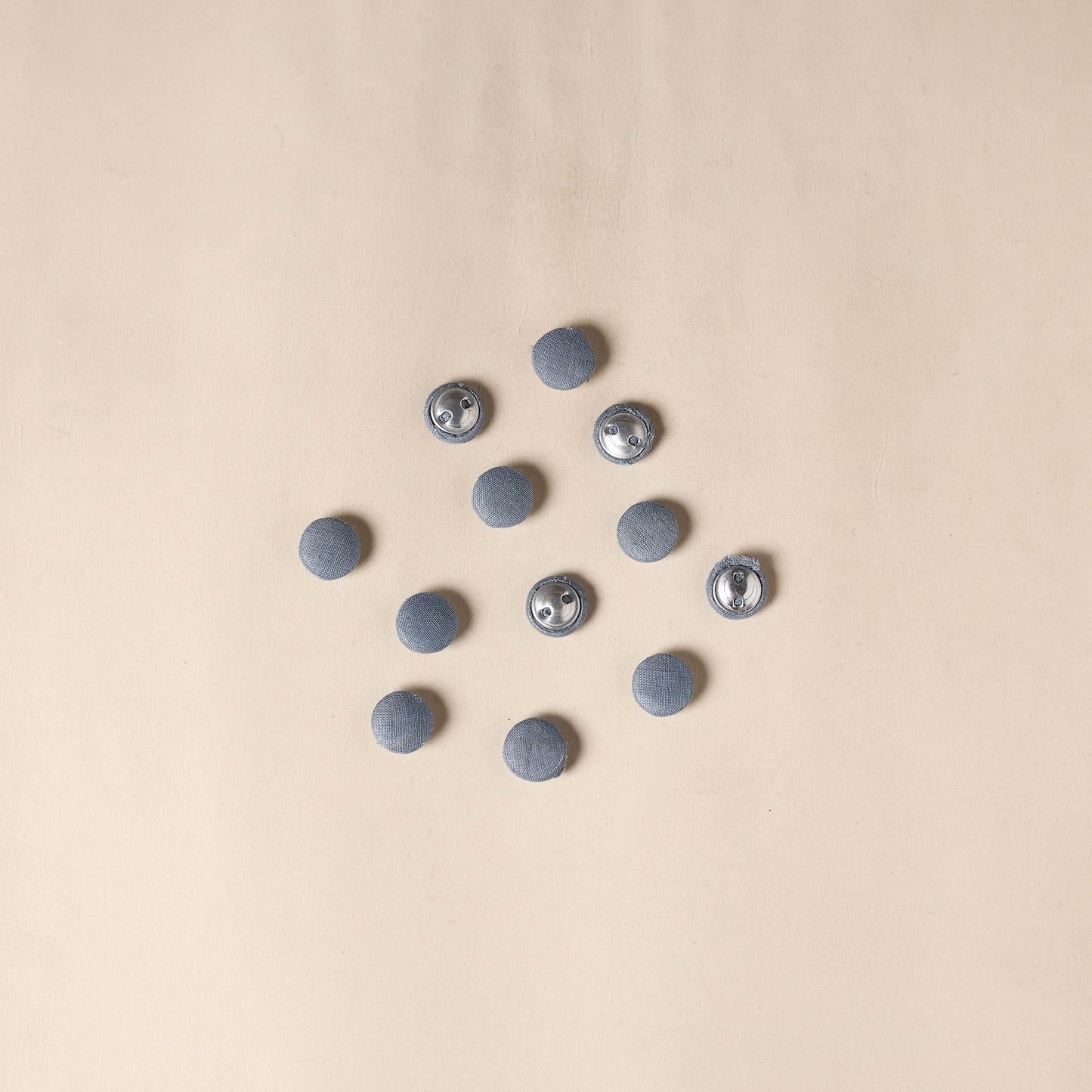  Grey Handmade Fabric Button Small at iTokri