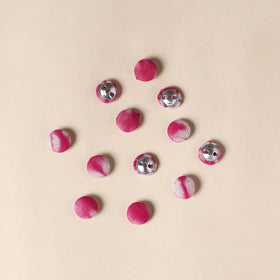  Pink Handmade Fabric Button Small at iTokri