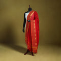 Red - dharwad cotton dupatta with zari border 09