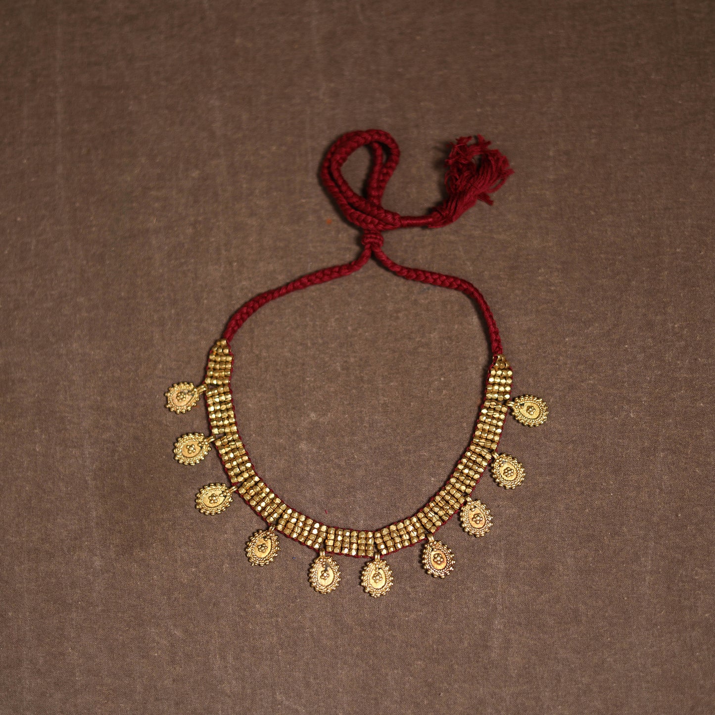 Tribal Odisha Dokra Threadwork Handmade Choker Necklace 39
