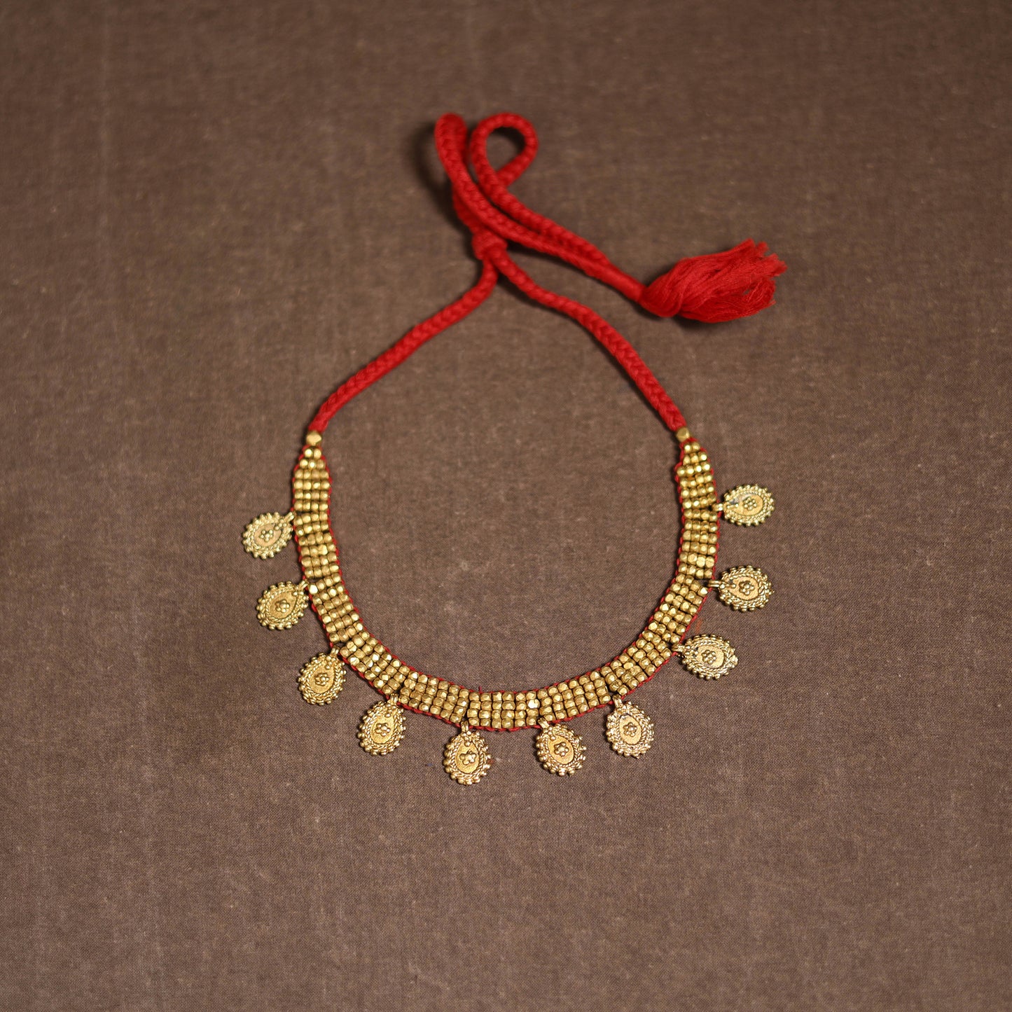 Tribal Odisha Dokra Threadwork Handmade Choker Necklace 37
