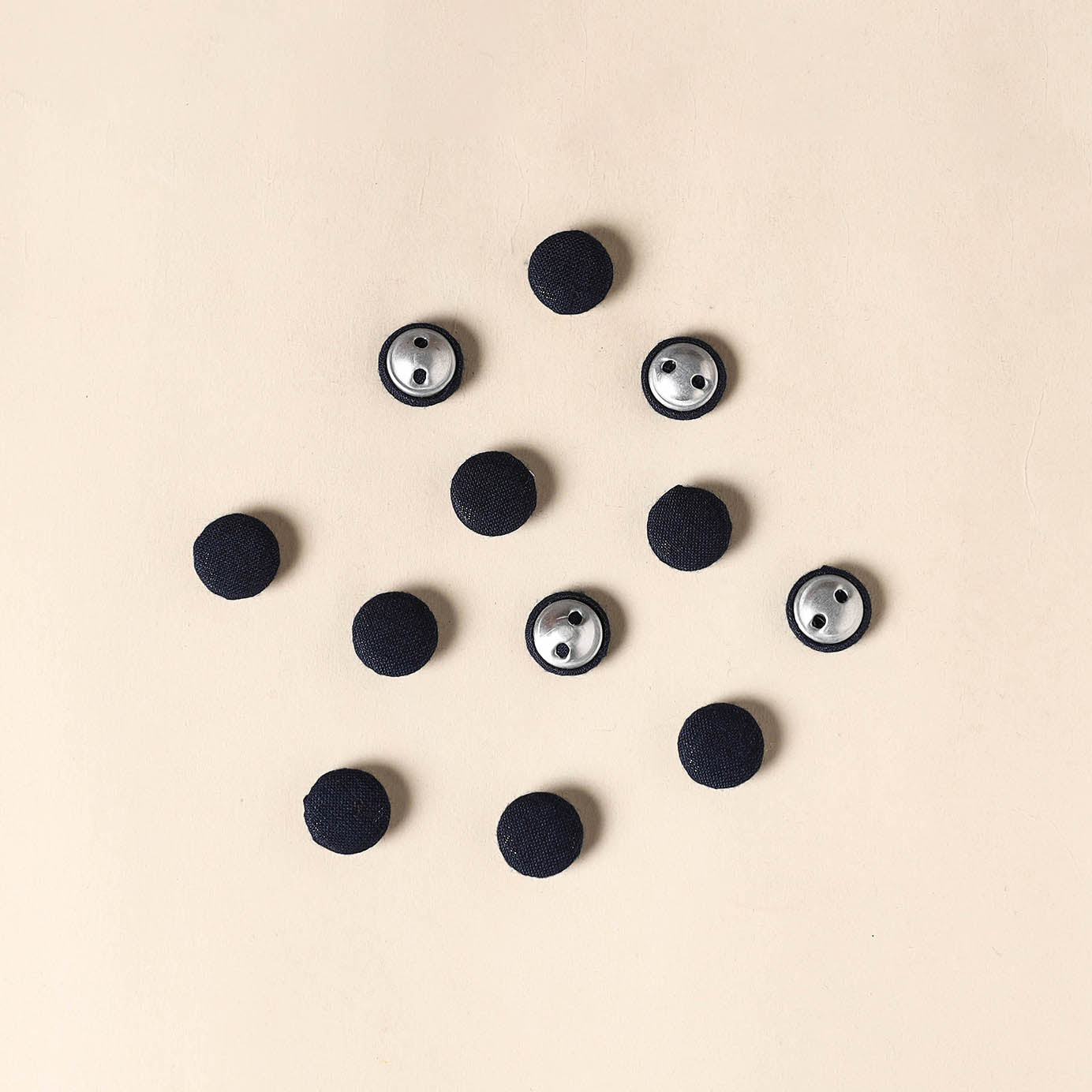  Black Handmade Fabric Button Small at iTokri