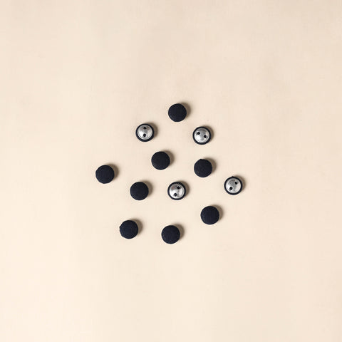  Black Handmade Fabric Button Small at iTokri
