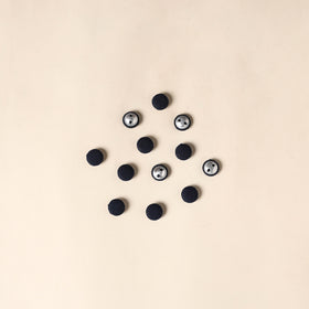  Black Handmade Fabric Button Small at iTokri