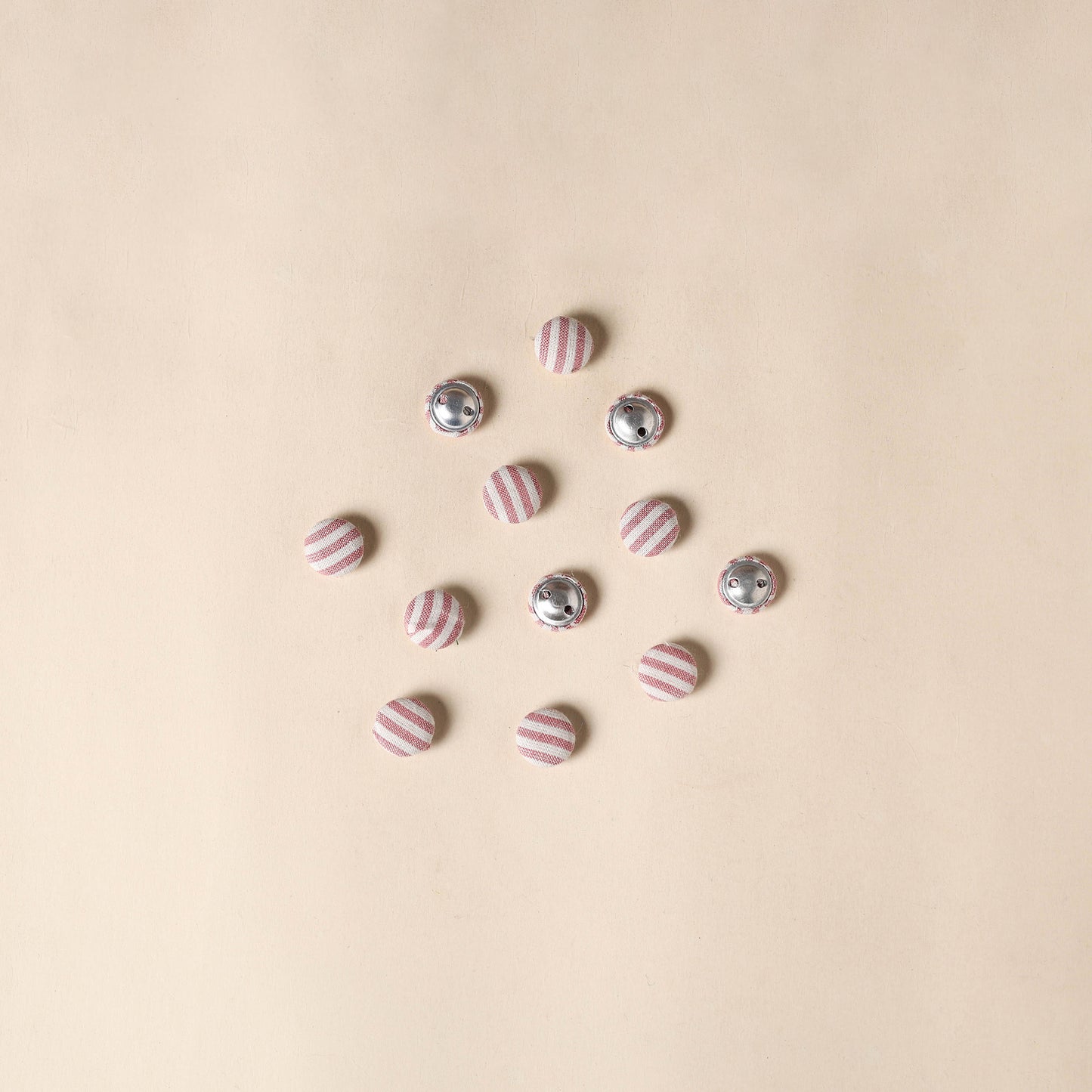  Pink Handmade Fabric Button Small at iTokri