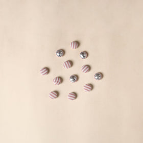  Pink Handmade Fabric Button Small at iTokri