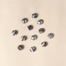  Grey Handmade Fabric Button Small at iTokri
