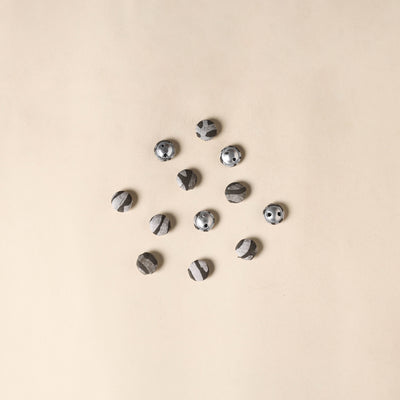  Grey Handmade Fabric Button Small at iTokri