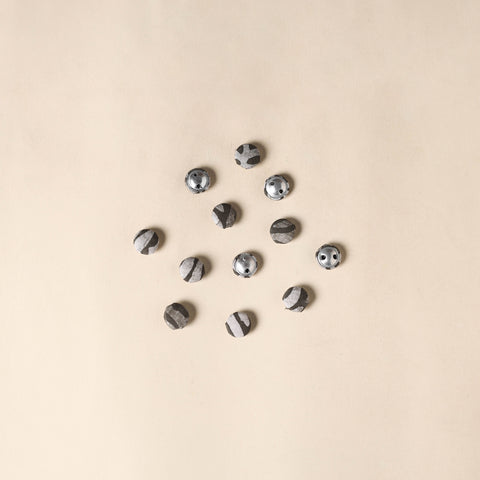  Grey Handmade Fabric Button Small at iTokri