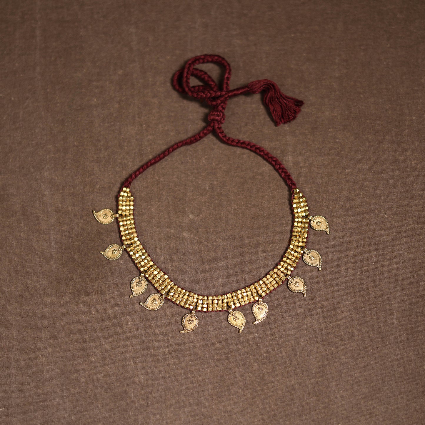Tribal Odisha Dokra Threadwork Handmade Choker Necklace 31