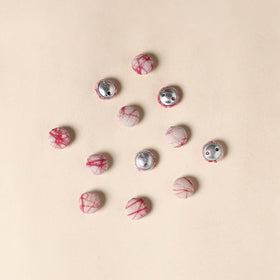  Pink Handmade Fabric Button Small at iTokri