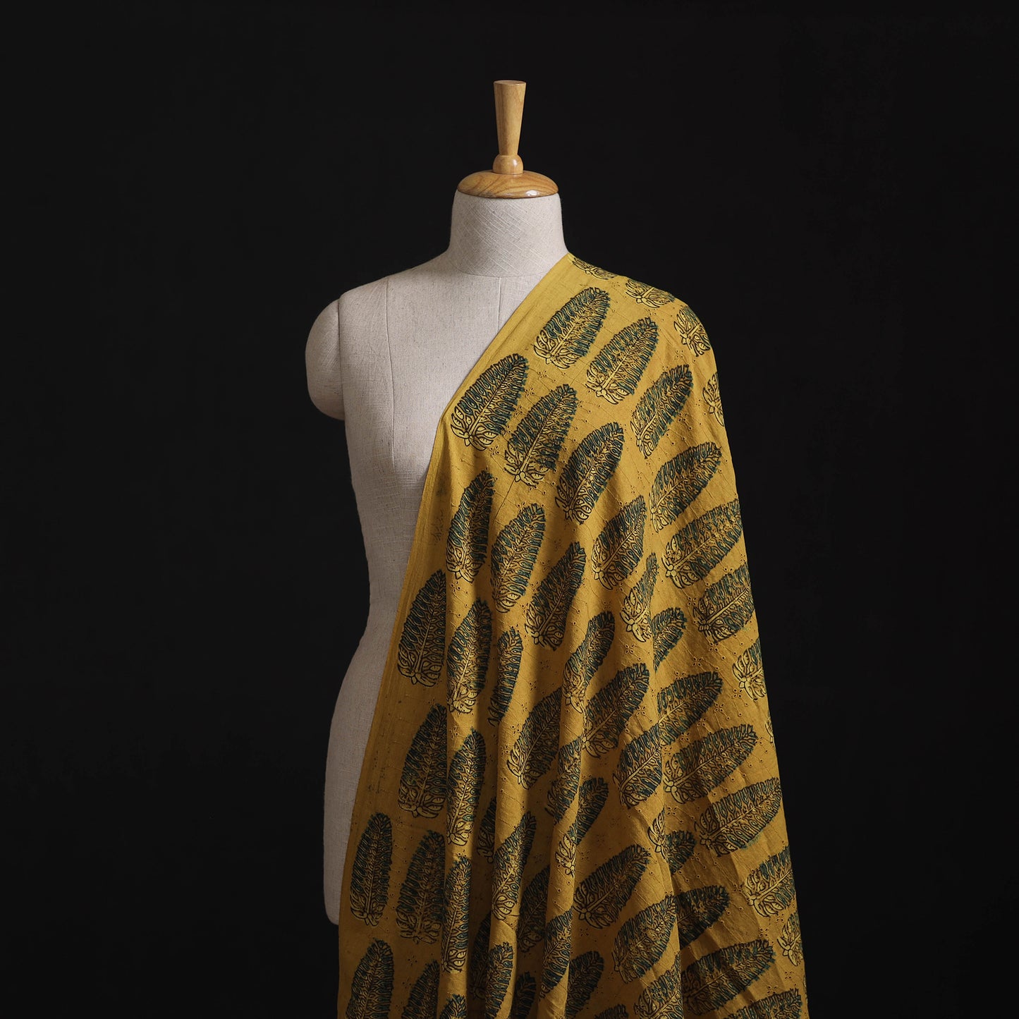 Ajrakh Hand Block Print Natural Dyed Cotton Hakoba Fabric 02