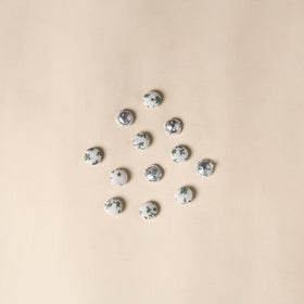  White Handmade Fabric Button Small at iTokri