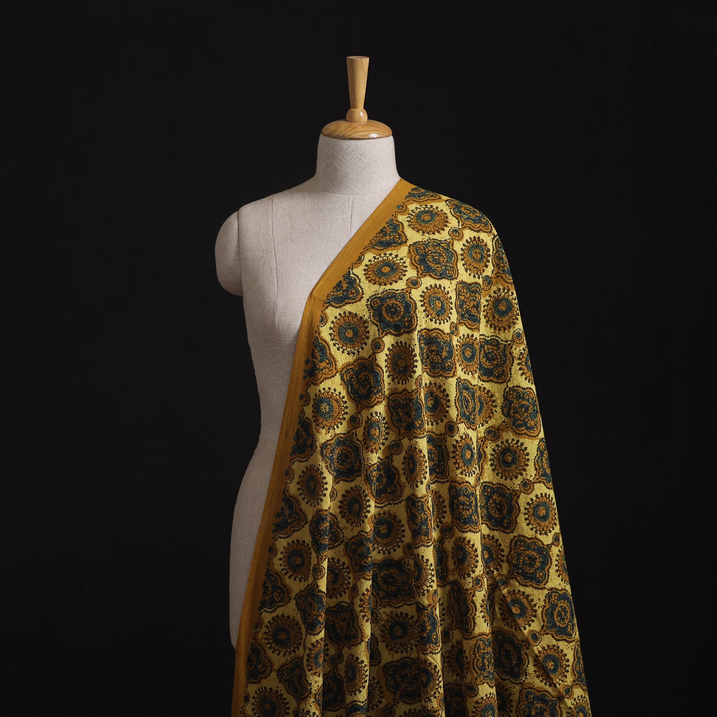 Ajrakh Hand Block Print Natural Dyed Cotton Hakoba Fabric 03