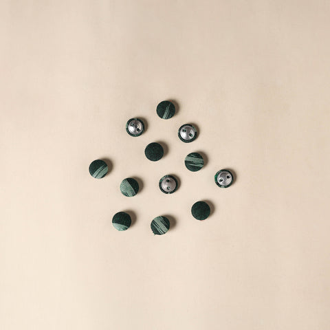  Green Handmade Fabric Button Small at iTokri
