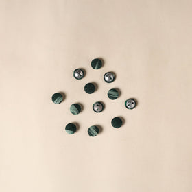  Green Handmade Fabric Button Small at iTokri