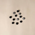  Black Handmade Fabric Button Set Small at iTokri