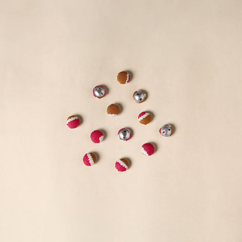  Multicolor Handmade Fabric Button Small at iTokri
