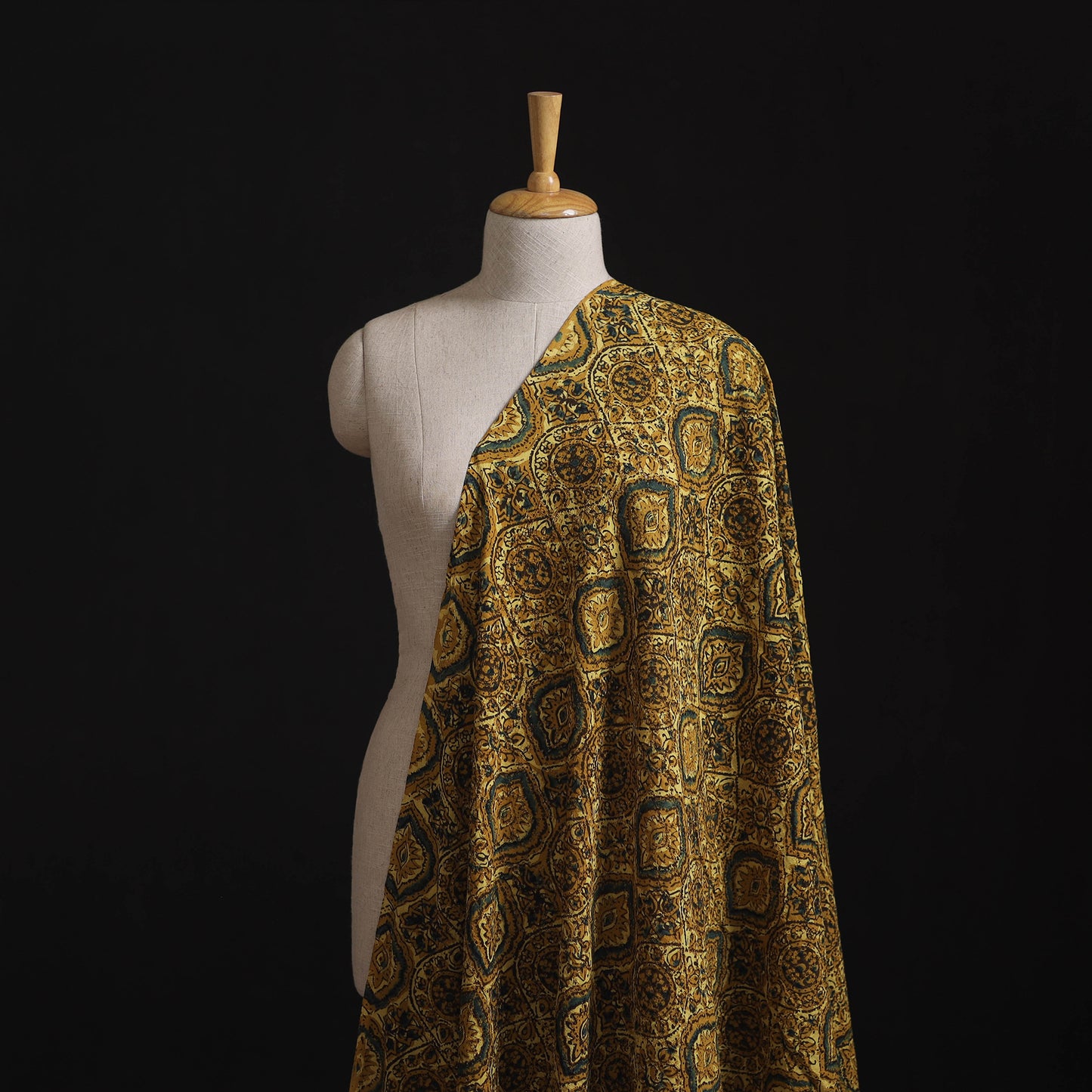 Ajrakh Hand Block Print Natural Dyed Cotton Hakoba Fabric 07
