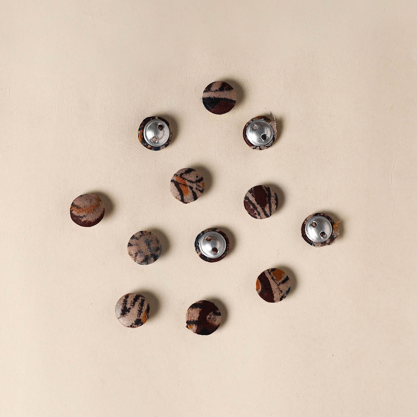  Multicolor Handmade Fabric Button Small at iTokri