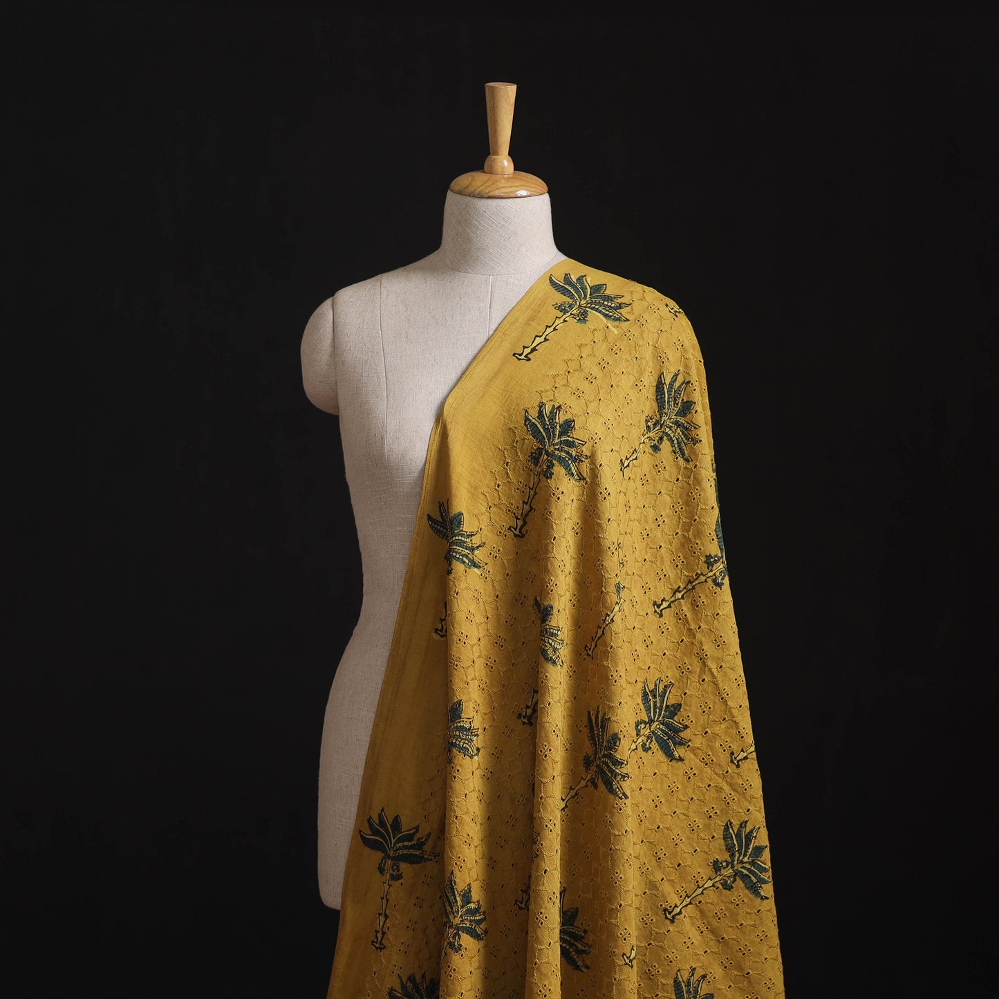 Ajrakh Hand Block Print Natural Dyed Cotton Hakoba Fabric 13