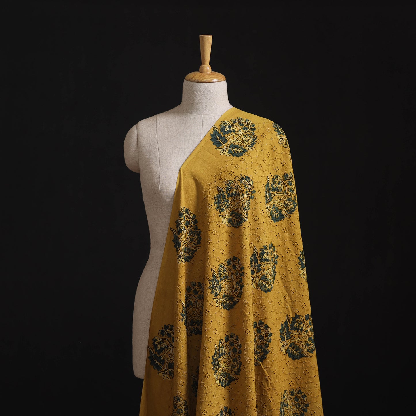 Ajrakh Hand Block Print Natural Dyed Cotton Hakoba Fabric 14