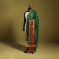 Green - dharwad cotton dupatta with zari border 13