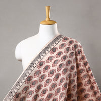 White - Bagh Hand Block Printed Cotton Fabric 04