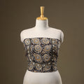 Black - kalamkari hand embroidery cotton blouse piece 22