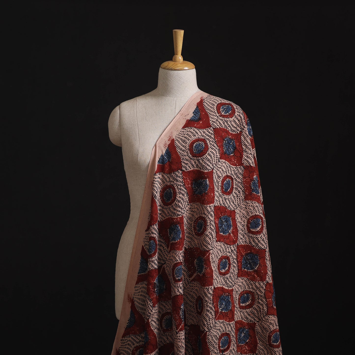 Ajrakh Hand Block Print Natural Dyed Cotton Hakoba Fabric 25