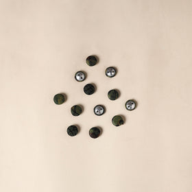  Green Handmade Fabric Button Small at iTokri