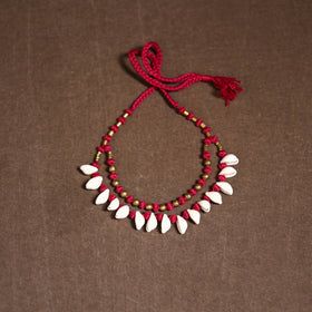 Tribal Odisha Dokra Thread & Shell Work Handmade Necklace 05
