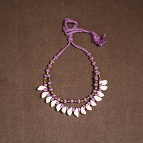 Tribal Odisha Dokra Thread & Shell Work Handmade Necklace 04