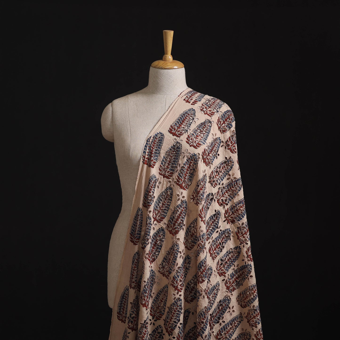 Ajrakh Hand Block Print Natural Dyed Cotton Hakoba Fabric 30